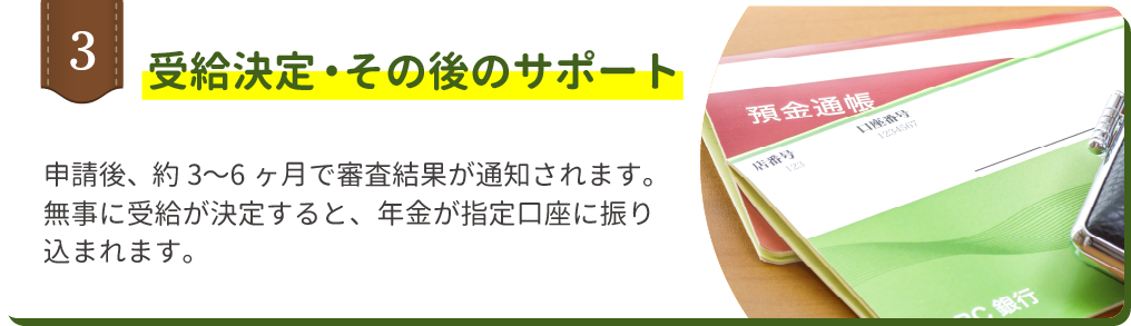  受給決定・その後のサポート