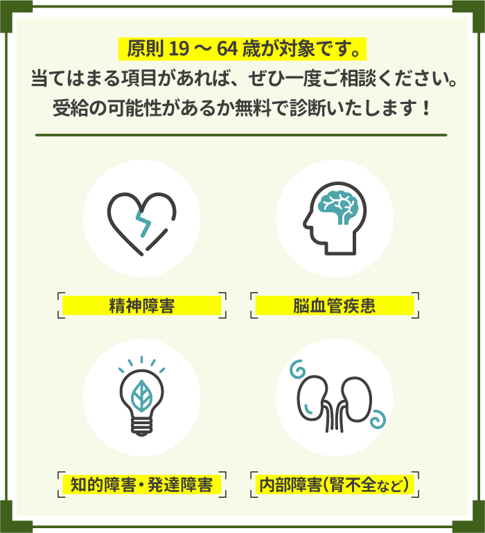 原則19～64歳が対象です。
